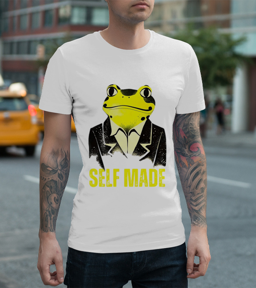 Frog In Business Suit Self Made T-Shirt