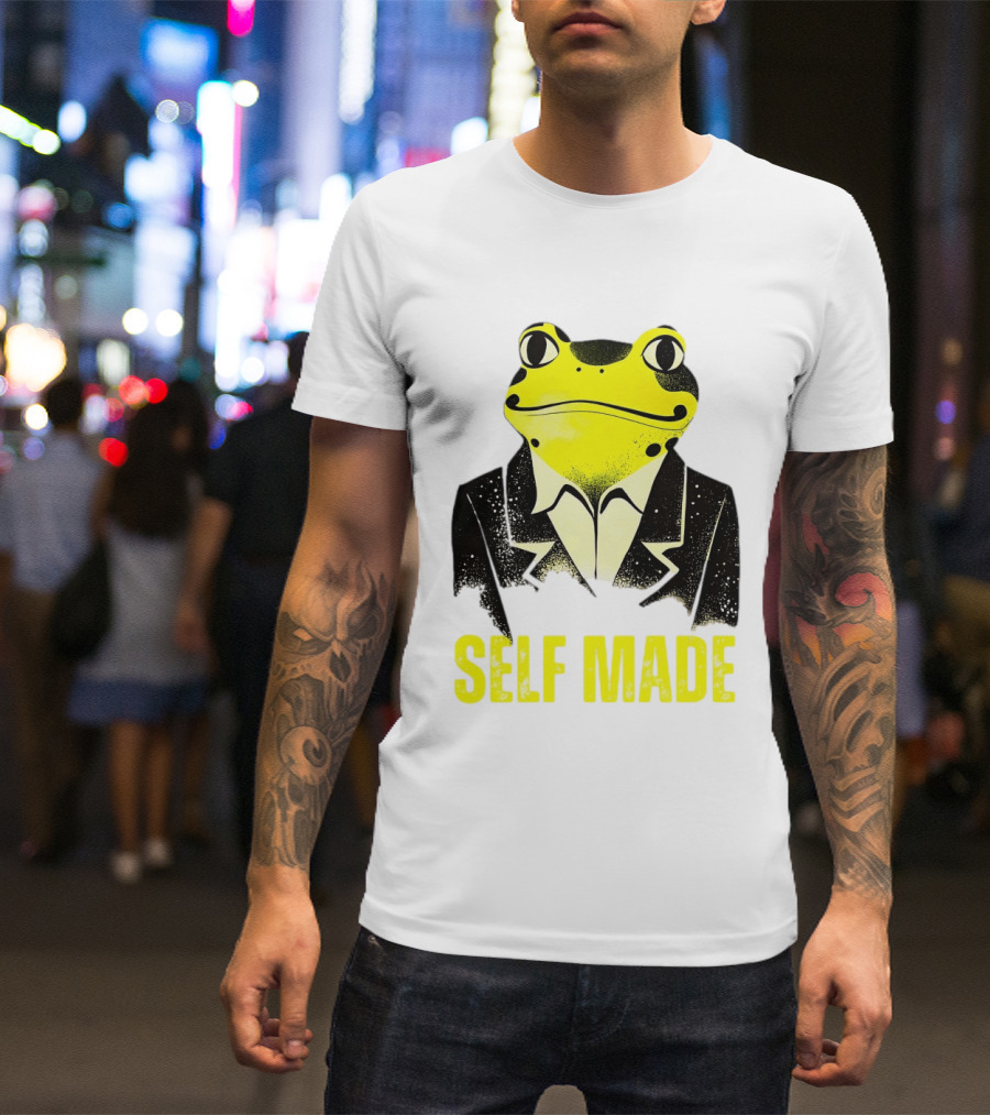 Frog In Business Suit Self Made T-Shirt