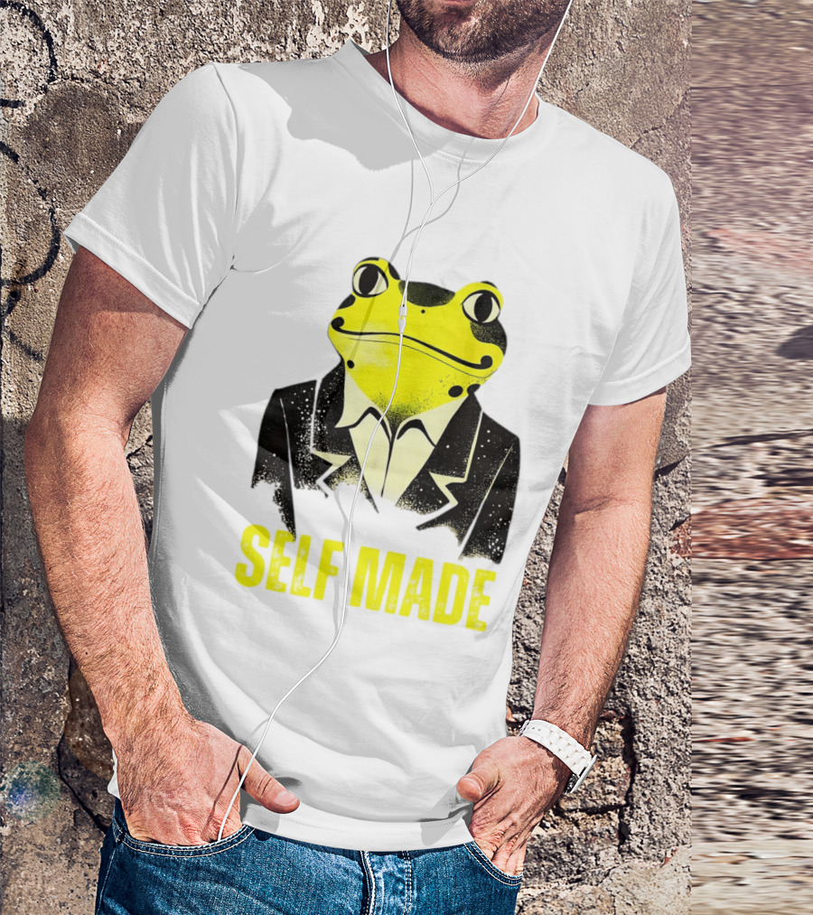 Frog In Business Suit Self Made T-Shirt