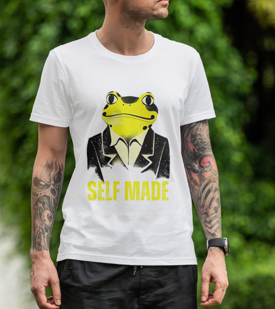 Frog In Business Suit Self Made T-Shirt