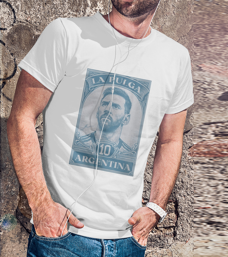 La Pulga Argentina 10 Stamp Messi T-Shirt