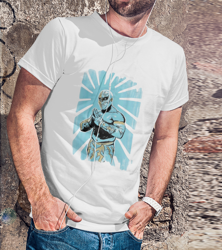 Místico Lucha Libre Wrestler CMLL Wrestling Masked Starburst T-Shirt