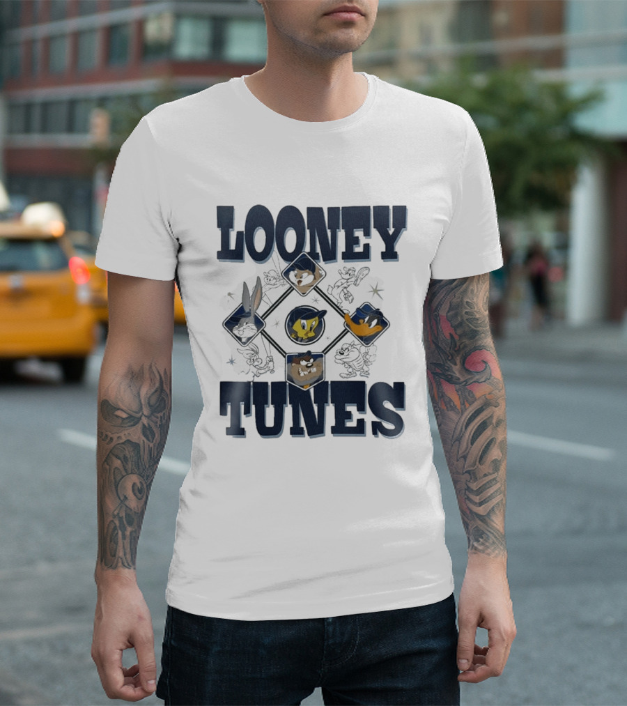 New York Yankees Looney Tunes Bugs Bunny 2026 Character Collaboration T-Shirt