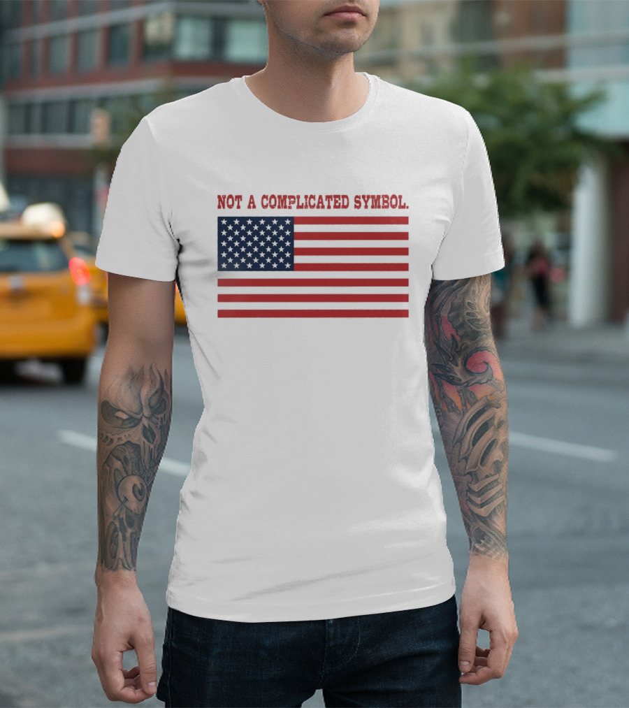 Not A Complicated Symbol United States Flag T-Shirt