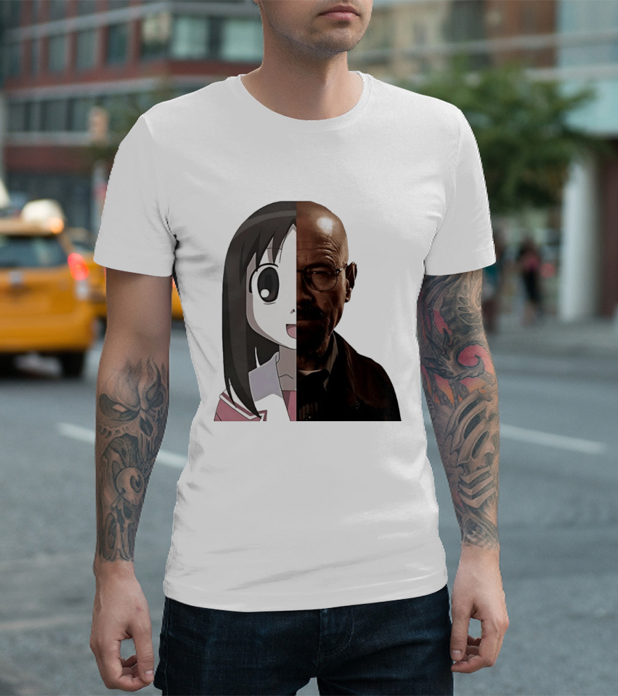 Walter White And Ayumu Kasuga Half Face Combo T-Shirt