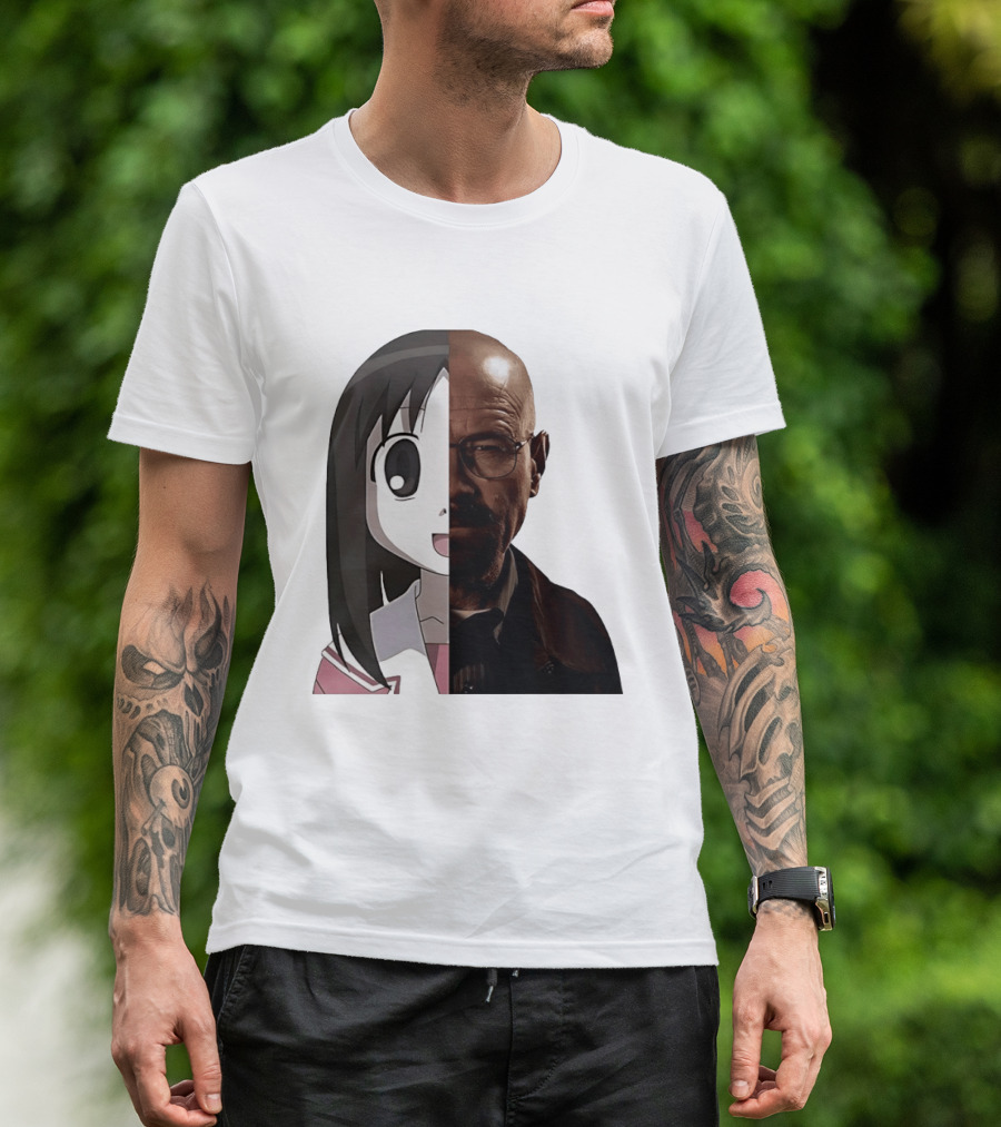 Walter White And Ayumu Kasuga Half Face Combo T-Shirt