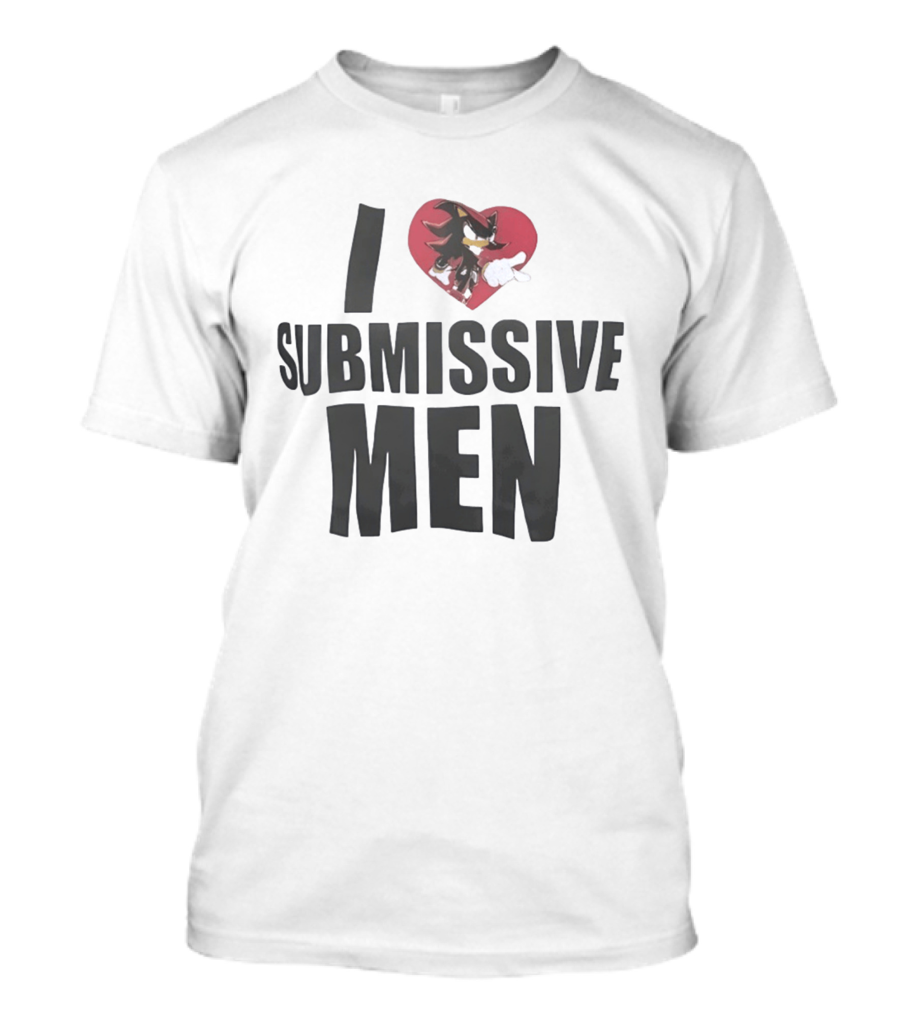 I Love Submissive Men Shadow The Hedgehog Heart T-Shirt