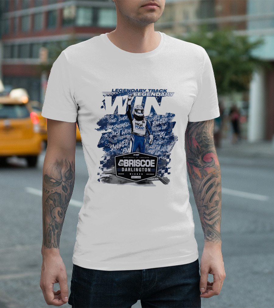 Legendary Track Legendary Win Chase Briscoe Darlington Winner Sept 1 2024 Smoked Em T-Shirt