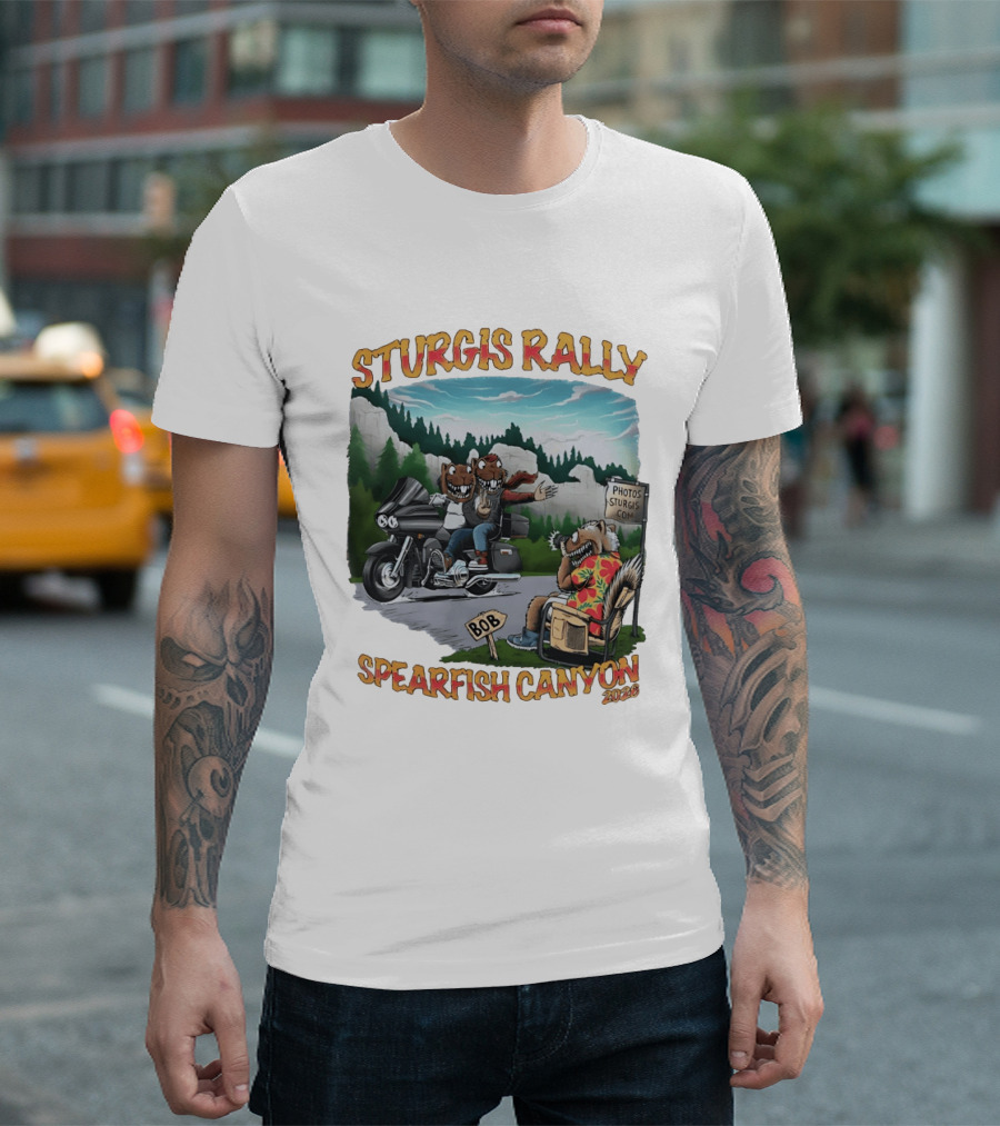 Sturgis Rally 2020 Squirrels Riding Motorcycle Spearfish Canyon T-Shirt
