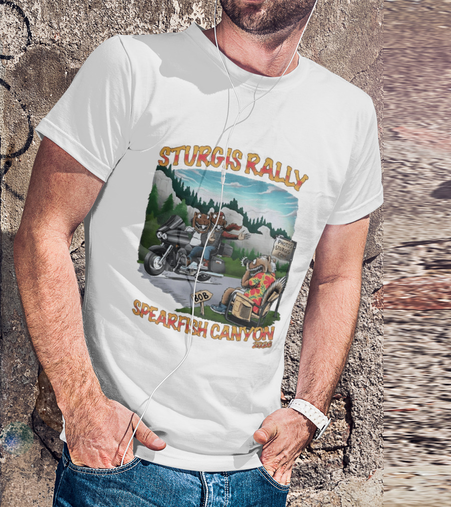 Sturgis Rally 2020 Squirrels Riding Motorcycle Spearfish Canyon T-Shirt