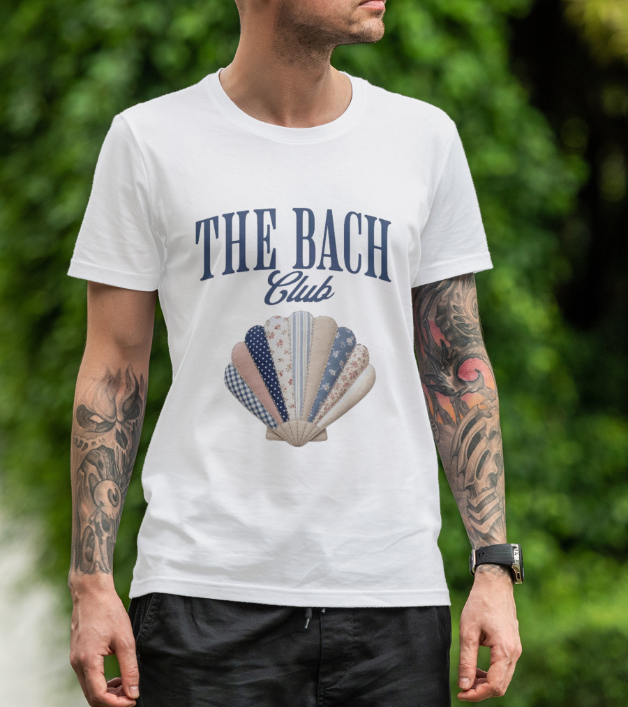 The Bach Club Patchwork Seashell Pattern Aesthetic T-Shirt