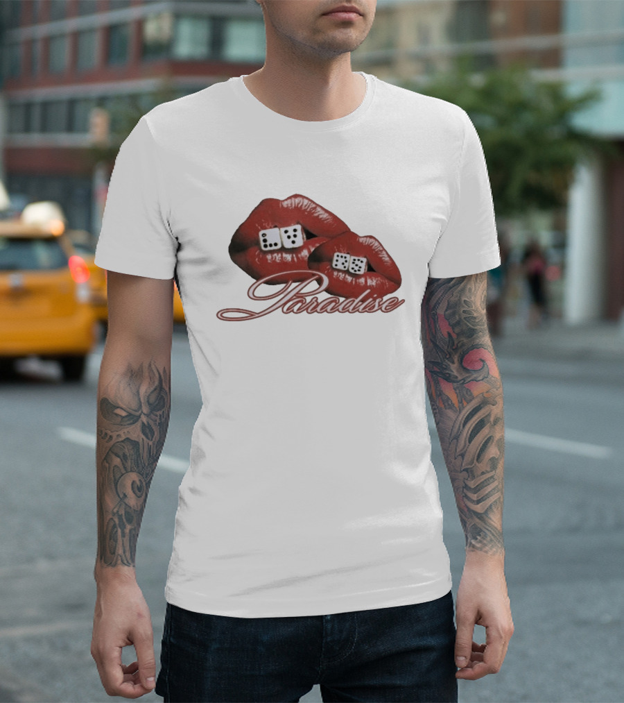 Isaiah Falls LVRS Paradise Red Lips Dice T-Shirt