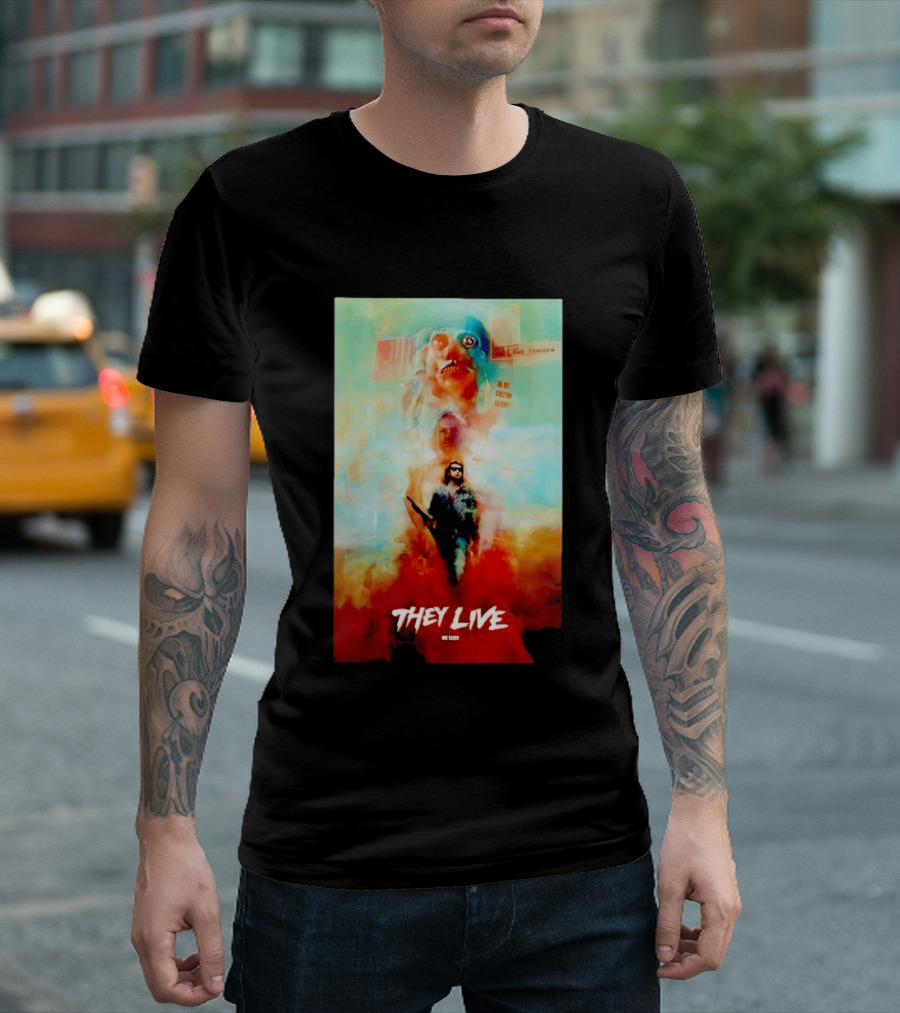 They Live John Nada Sci Fi Surreal Movie Film T-Shirt