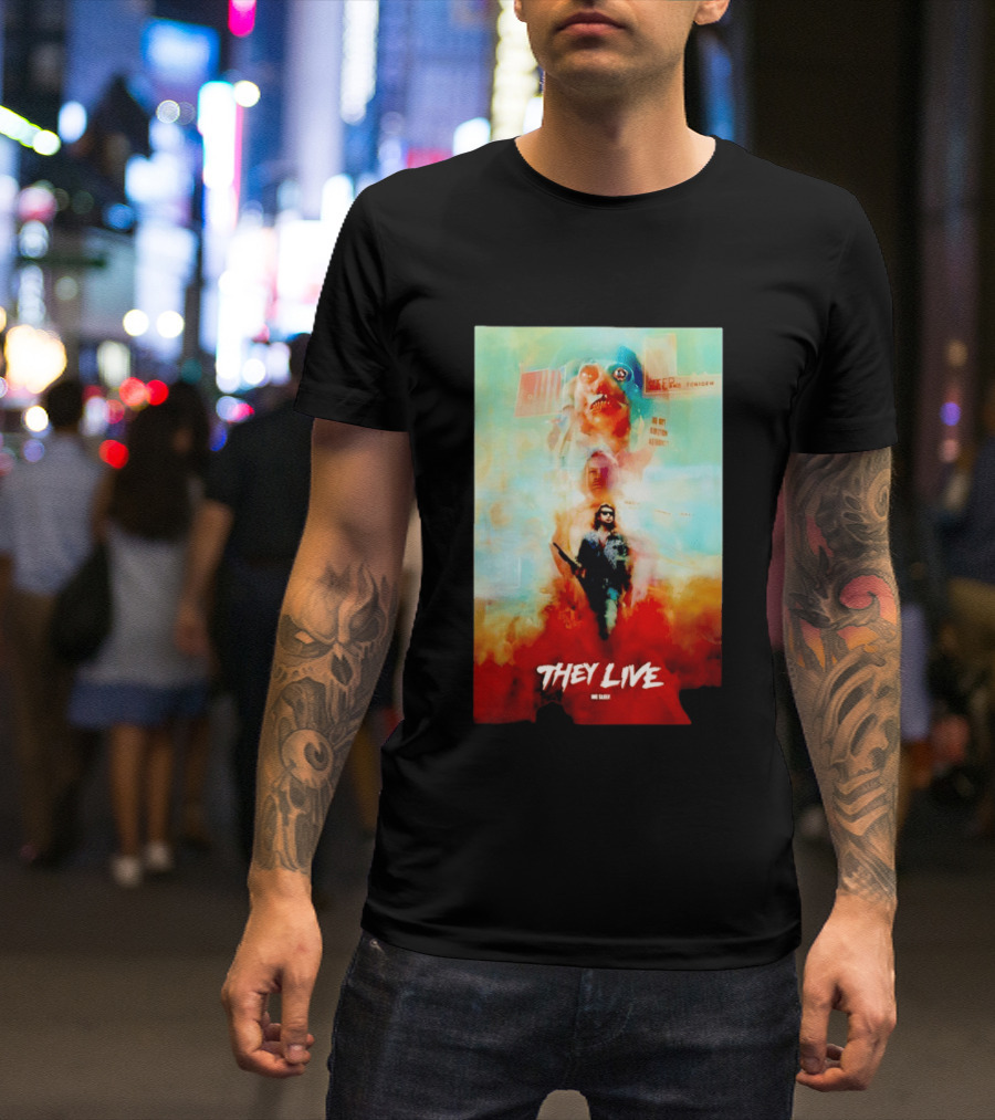 They Live John Nada Sci Fi Surreal Movie Film T-Shirt