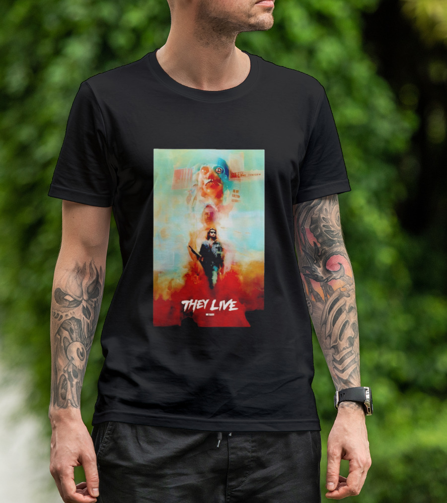 They Live John Nada Sci Fi Surreal Movie Film T-Shirt