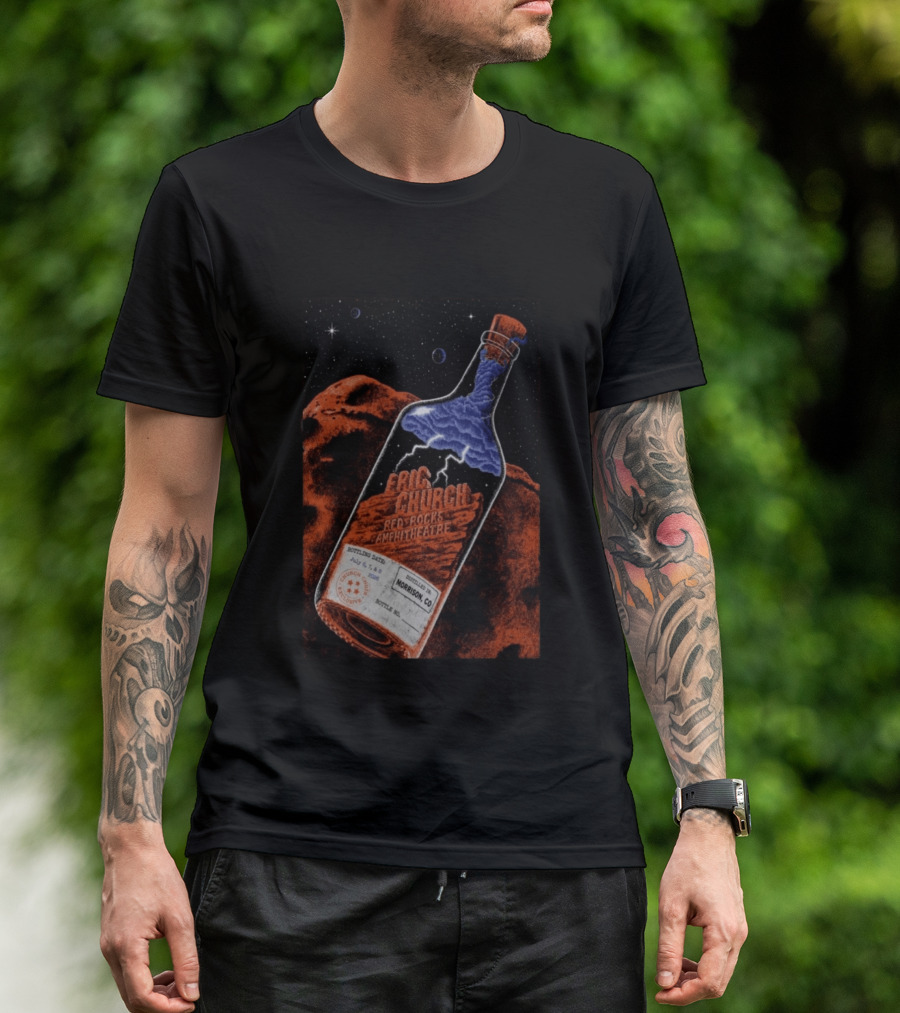 Eric Church Red Rocks Amphitheatre July 8 2026 Morrison CO Bottle T-Shirt