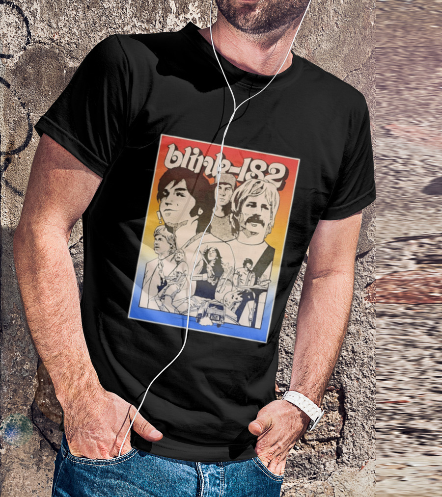Blink 182 Band Members Pop Punk Collage T-Shirt