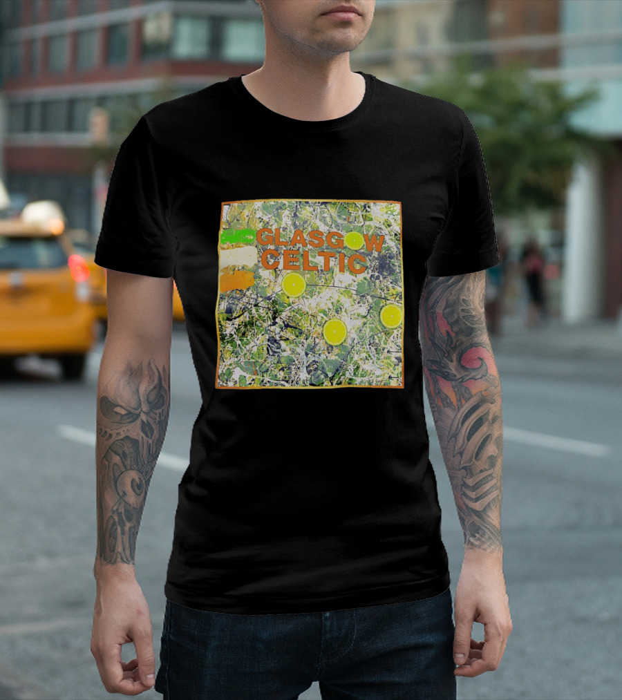 Glasgow Celtic Lime Splash Art With Citrus Accents T-Shirt