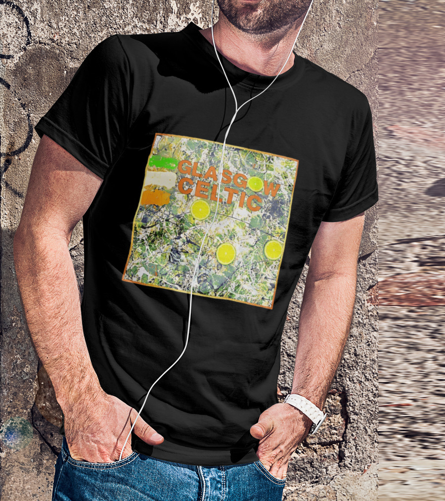 Glasgow Celtic Lime Splash Art With Citrus Accents T-Shirt
