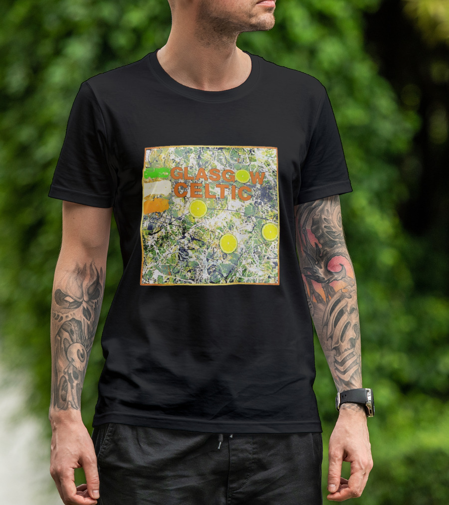 Glasgow Celtic Lime Splash Art With Citrus Accents T-Shirt