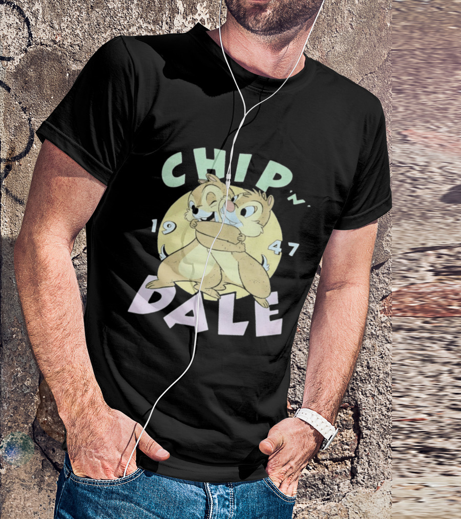 Chip N Dale 1947 Disney Characters Hugging T-Shirt