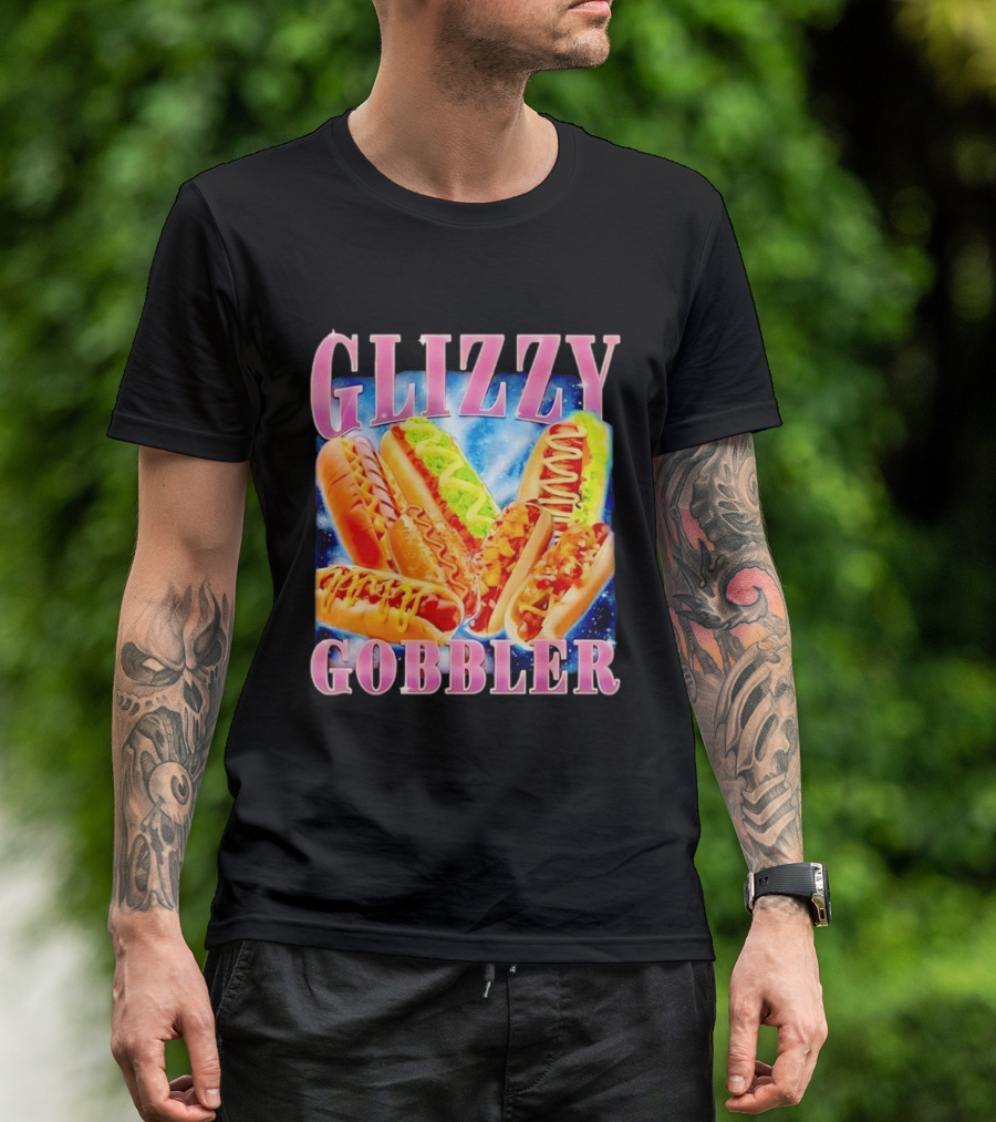 Glizzy Gobbler Hot Dogs Space Galaxy Food Extravaganza T-Shirt