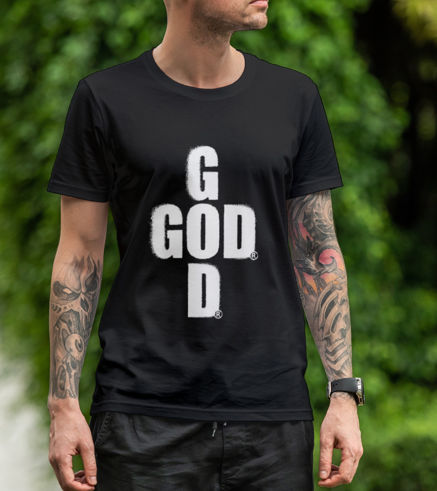 GOD Cross Christian Faith Minimalist Religious T-Shirt