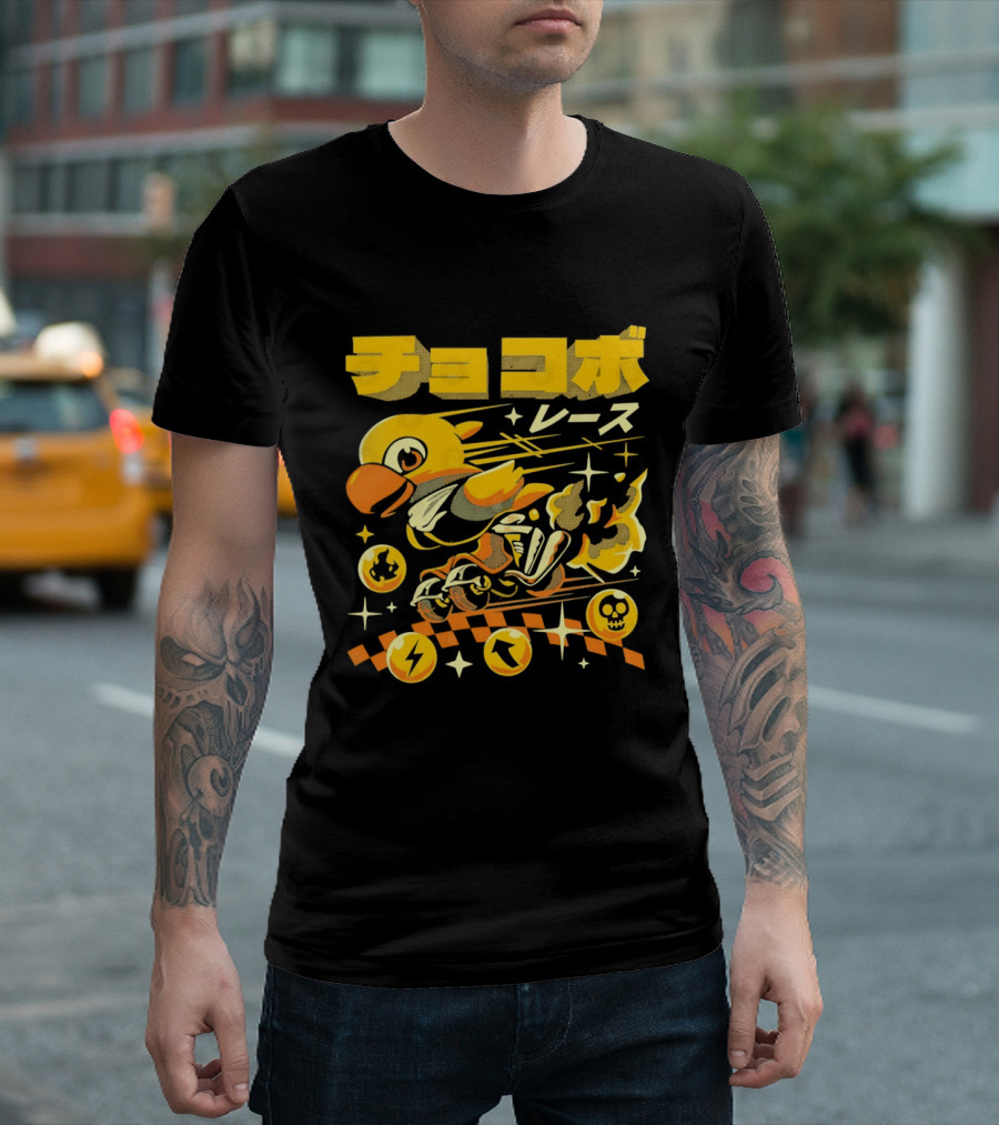 Chokobo Resu Chocobo Race Final Fantasy Colorful Energetic T-Shirt