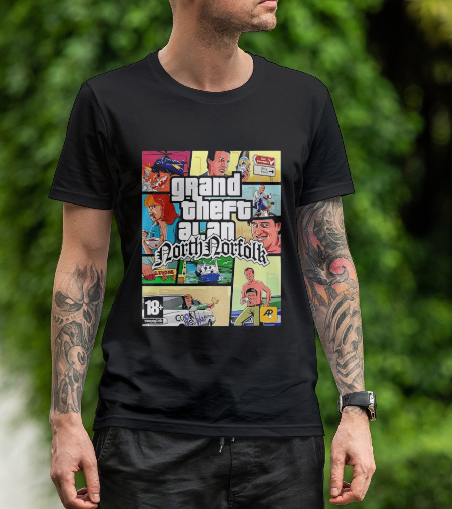 Grand Theft Alan North Norfolk Steve Coogan T-Shirt
