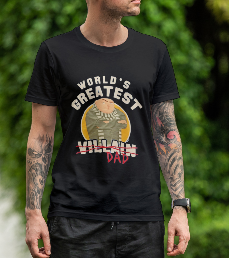 World's Greatest Dad Gru Despicable Me Villain Crossed Out T-Shirt