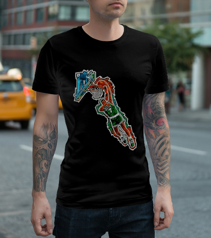 Jaylen Brown Celtics Dunk NBA Basketball 7 T-Shirt