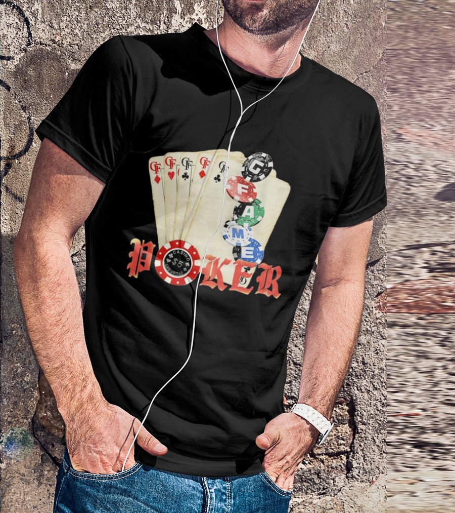 Casino Las Vegas Poker Cards And Chips GF Game T-Shirt