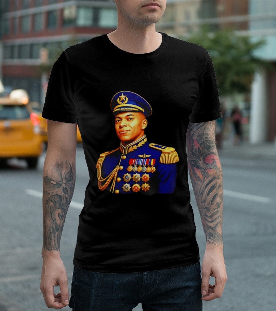 Kylian Mbappe Dictator Paris Saint Germain Military Uniform T-Shirt