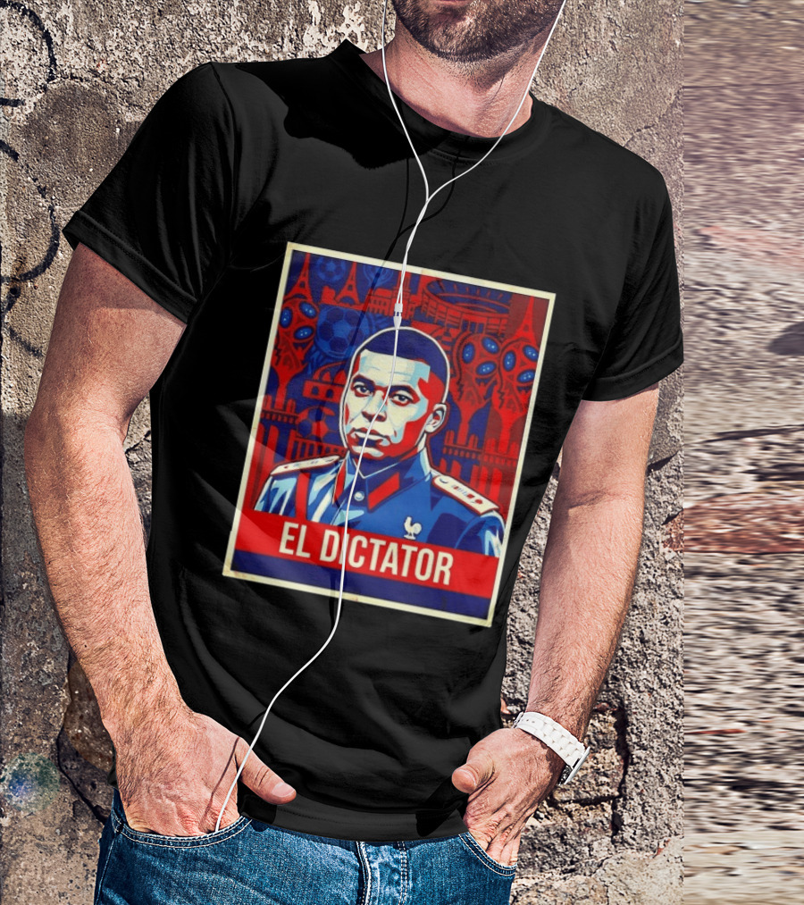 Kylian Mbappe El Dictator Paris Saint Germain Art Deco T-Shirt