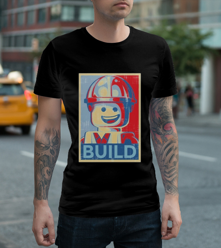 Lego Minifigure Build Distressed T-Shirt