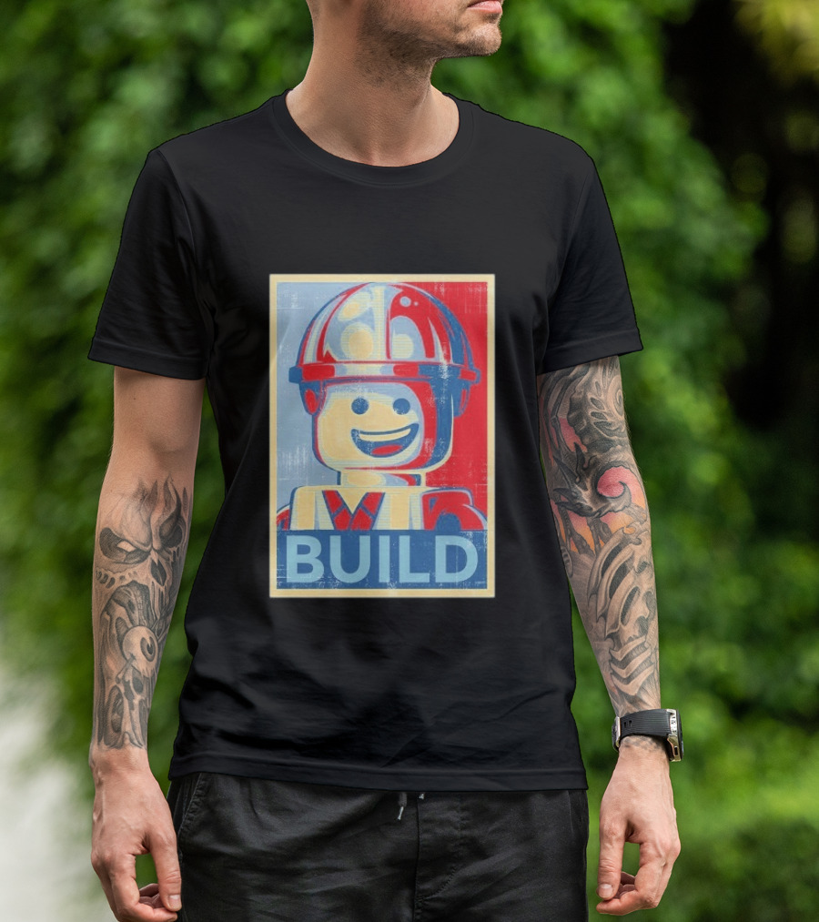 Lego Minifigure Build Distressed T-Shirt