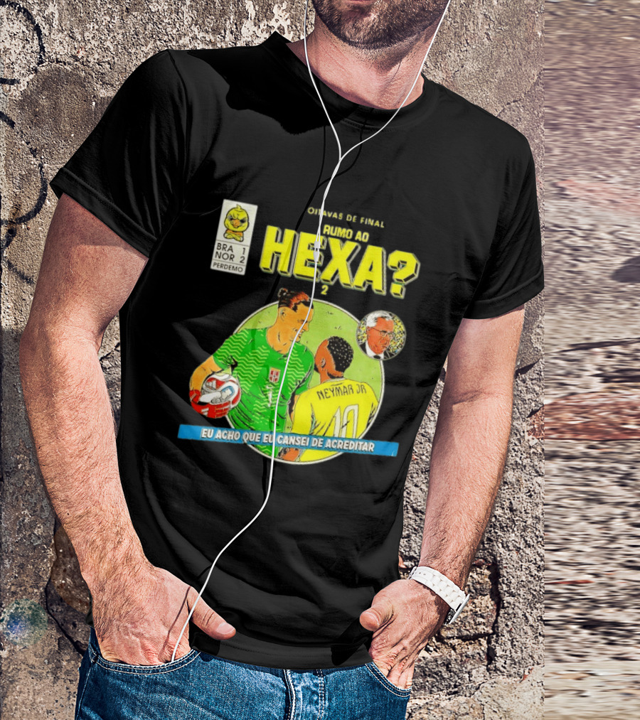 Olimpíadas De 2030 Rumo Ao Hexa Neymar Jr Erling Haaland Brasil Noruega T-Shirt