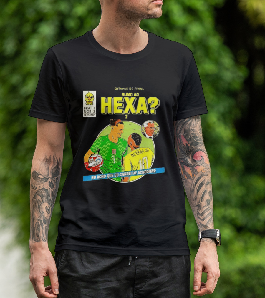 Olimpíadas De 2030 Rumo Ao Hexa Neymar Jr Erling Haaland Brasil Noruega T-Shirt
