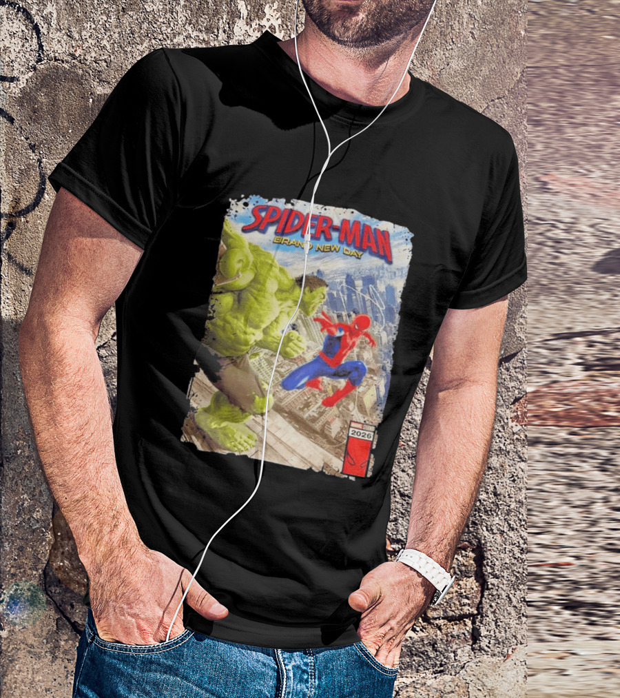 Spider Man Brand New Day Marvel 2026 Spider Man Vs Hulk Epic Showdown T-Shirt