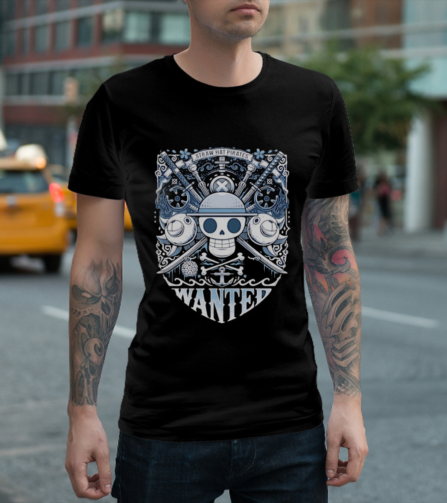 Straw Hat Pirates Skull Wanted T-Shirt