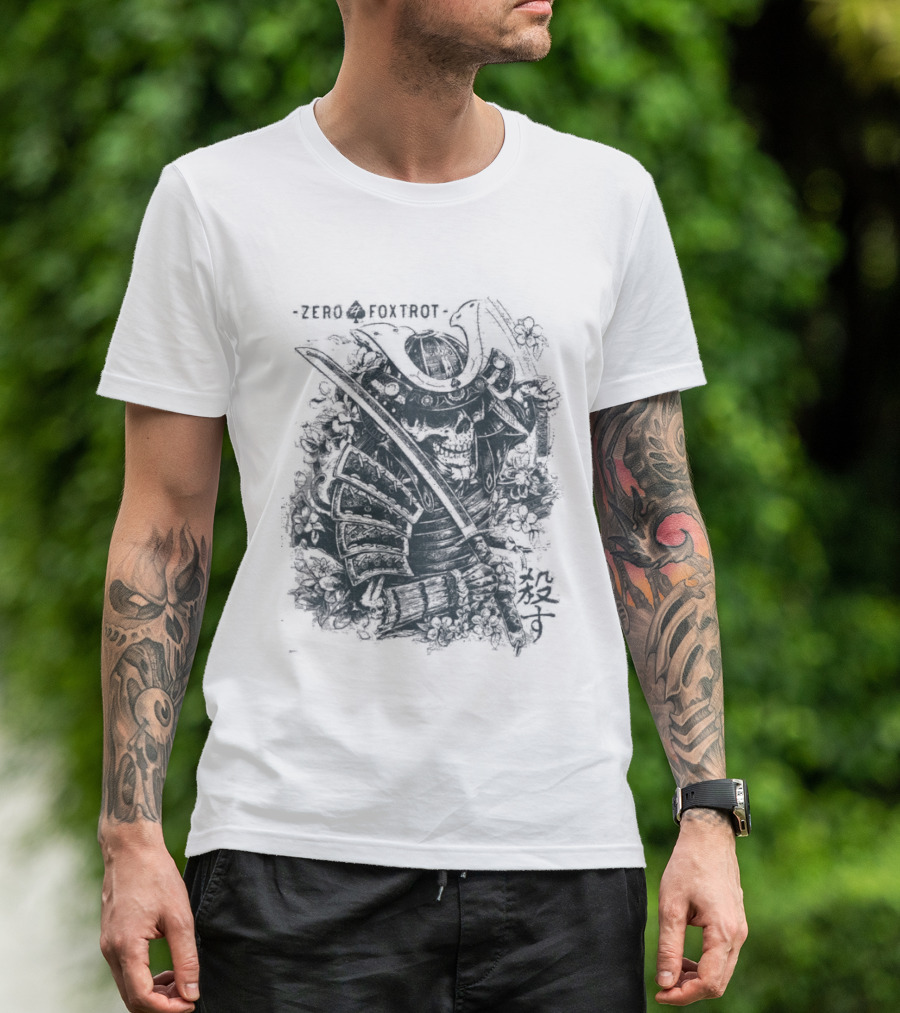 Zero Foxtrot Kill You Sword Skull T-Shirt