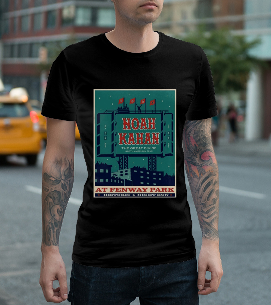Noah Kahan The Great Divide Tour 2026 Fenway Park July 7 8 10 11 T-Shirt