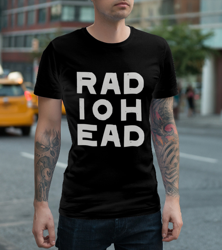 Radiohead Alternative Rock Thom Yorke Band Name Block Letters T-Shirt