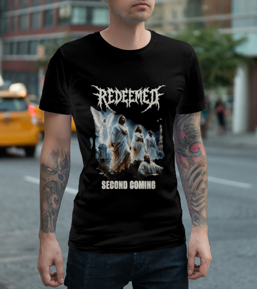Redeemed Second Coming Christian Metal Angels And Saints T-Shirt