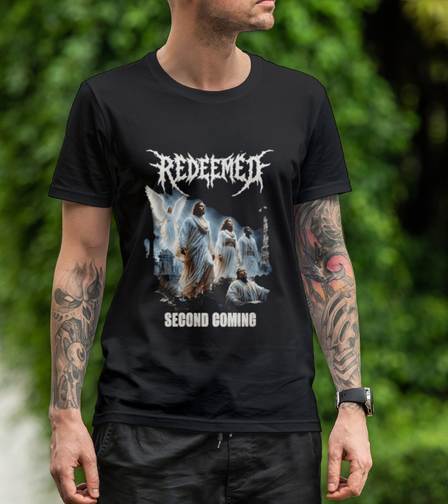 Redeemed Second Coming Christian Metal Angels And Saints T-Shirt