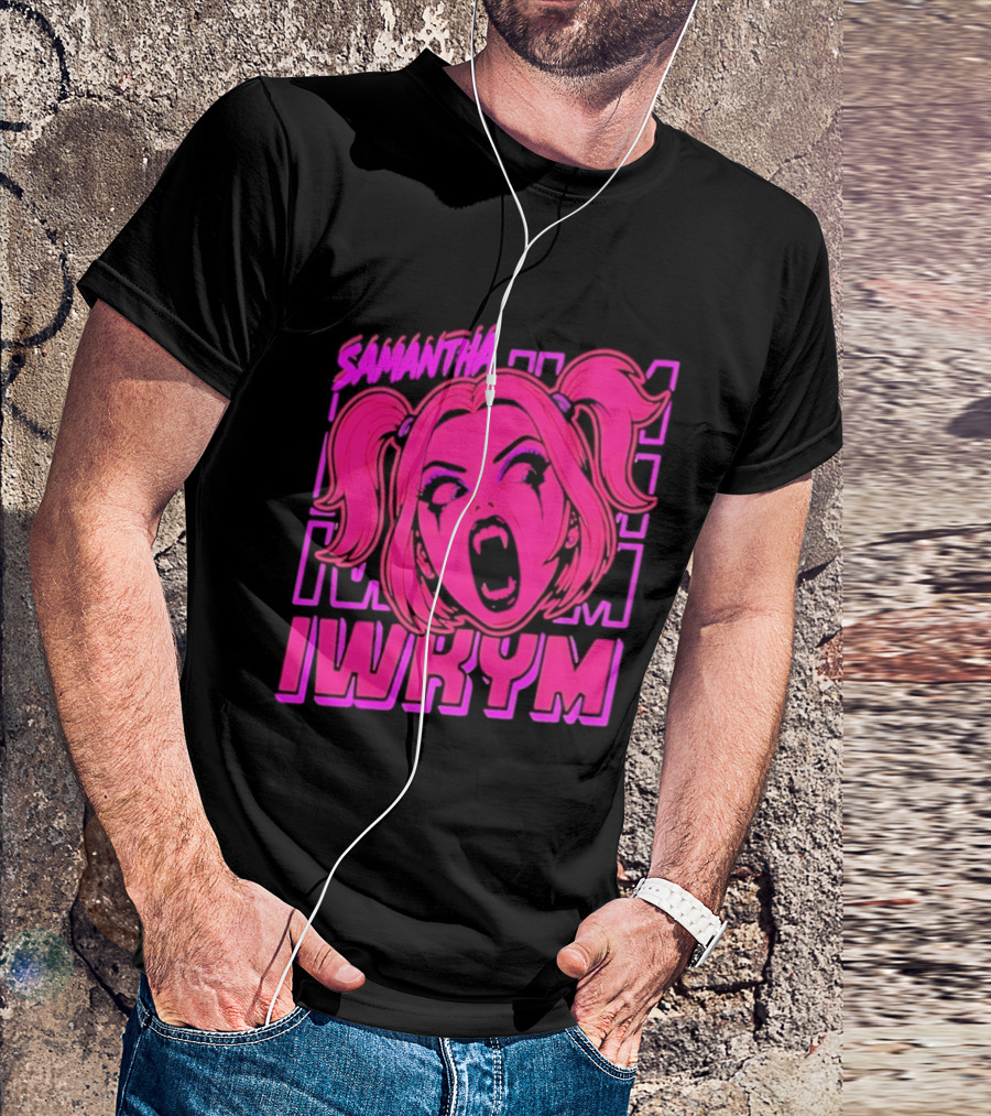 Samantha IWRYM Vampire Girl Goth Horror Pink T-Shirt