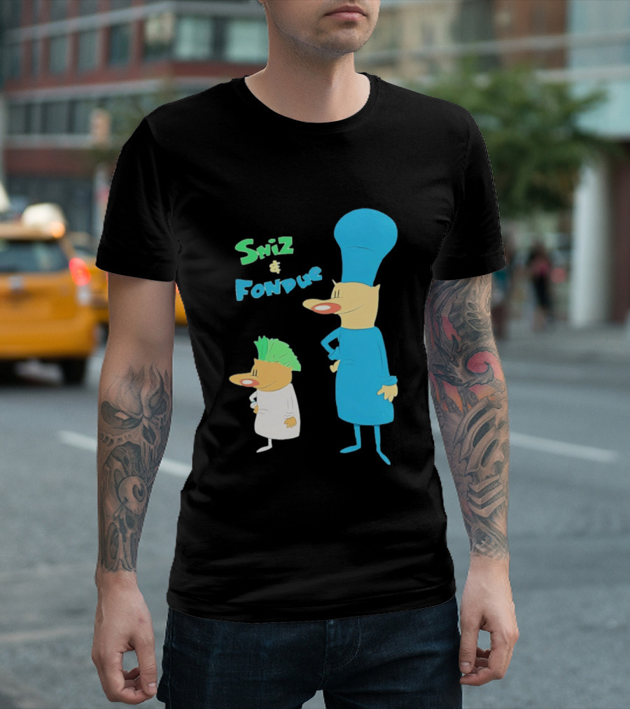 Sniz And Fondue Characters From Nickelodeon 90s Cartoon Series T-Shirt