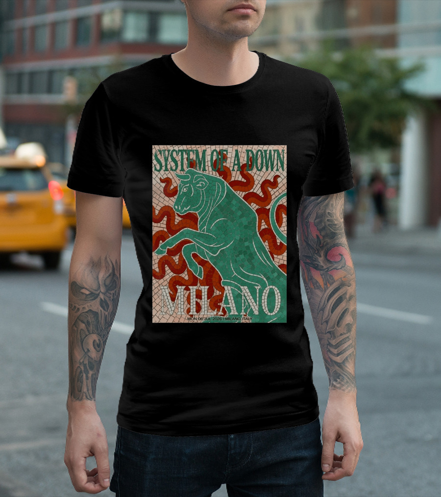 System Of A Down Milano Italy 6 July 2026 Exclusive Pop Up Shop T-Shirt