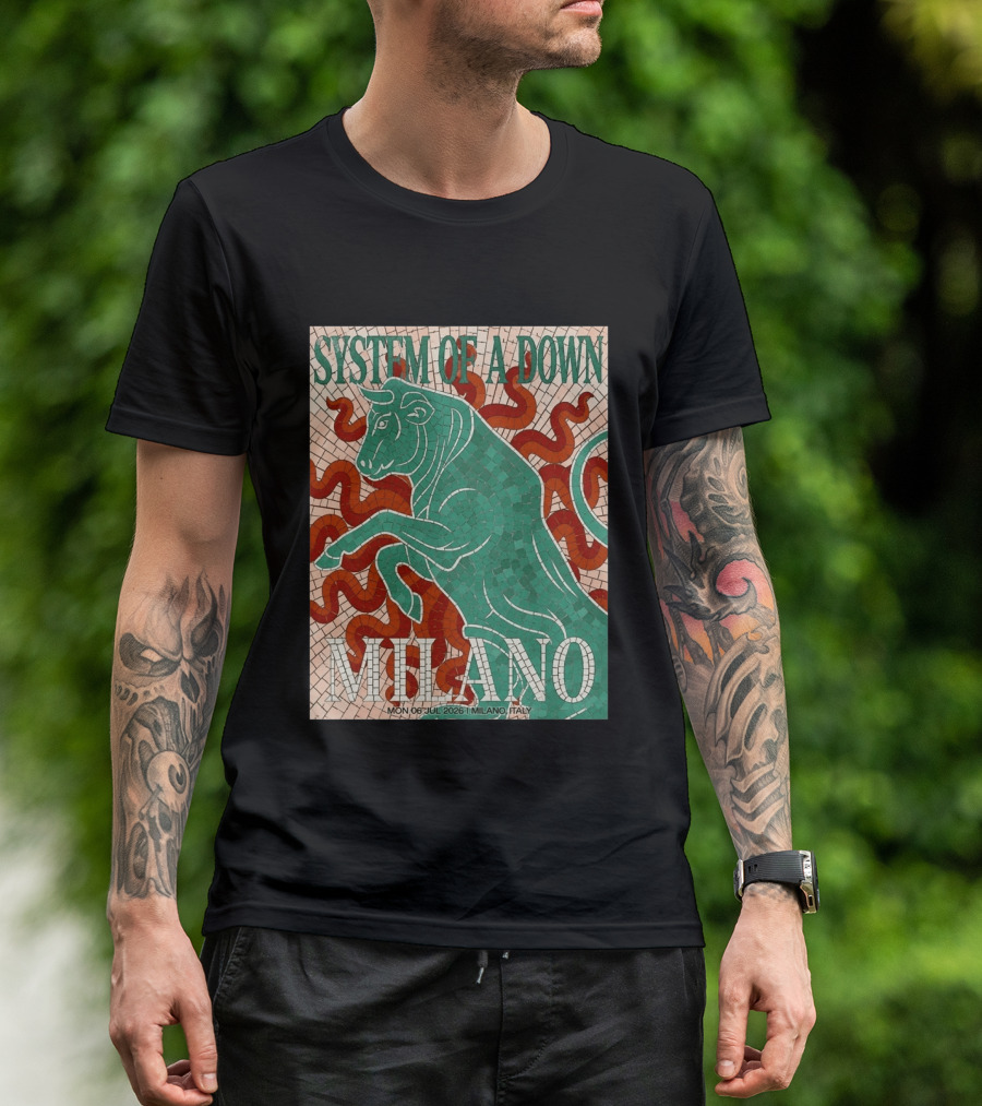 System Of A Down Milano Italy 6 July 2026 Exclusive Pop Up Shop T-Shirt