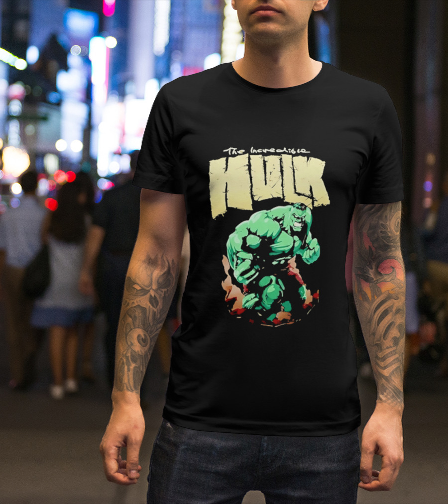The Incredible Hulk Marvel Comic Retro Watercolor T-Shirt